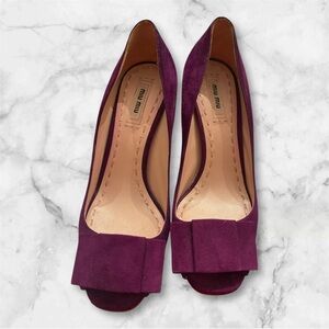 Miu Miu Women's Rich Purple Bow Heels